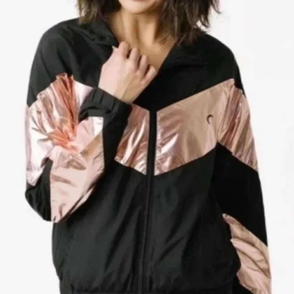 Zyia NWT Active Pink Shine Block Jacket Windbreaker Full Zip Women's XL